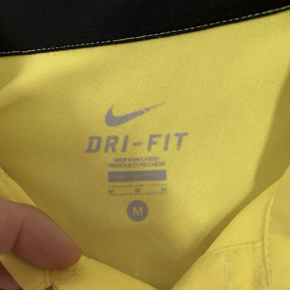 Nike Oregon Ducks Dri Fit Polo Shirt Yellow Mens Medium Athletic Golf Tee